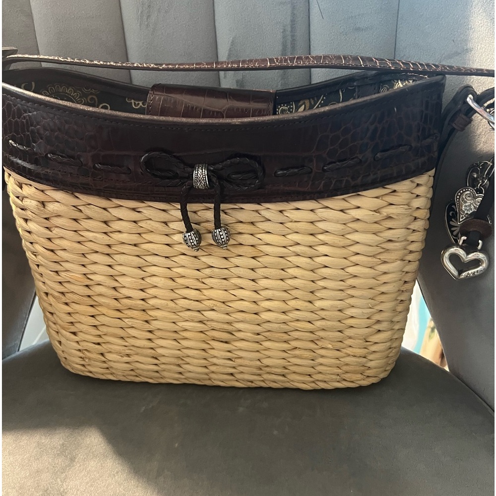 Brighton straw & Leather purse!